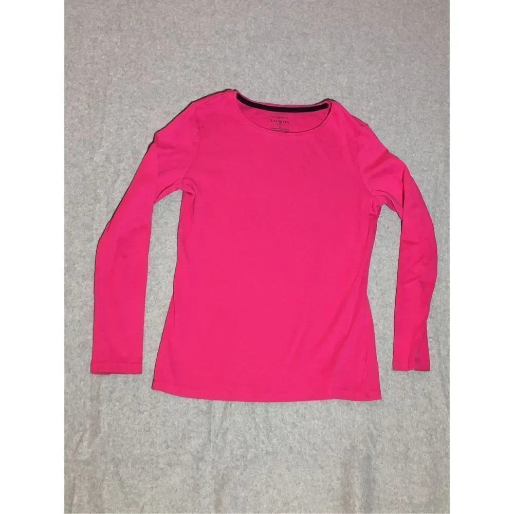 Womens Talbots Shirt Size Small Petite Pink Long Sleeve Pima Cotton Casual